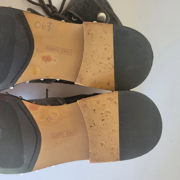 Two by Vince Camuto Shiny Silver Combat Boots - Picture 6 of 8